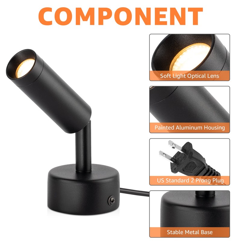 URTOM 2 Pack Indoor Spotlight LED Up Lights for Plant