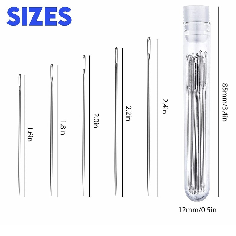Performore Professional Thermal Self‑Threading Stainless Steel Sewing Needle Set | 25‑Piece