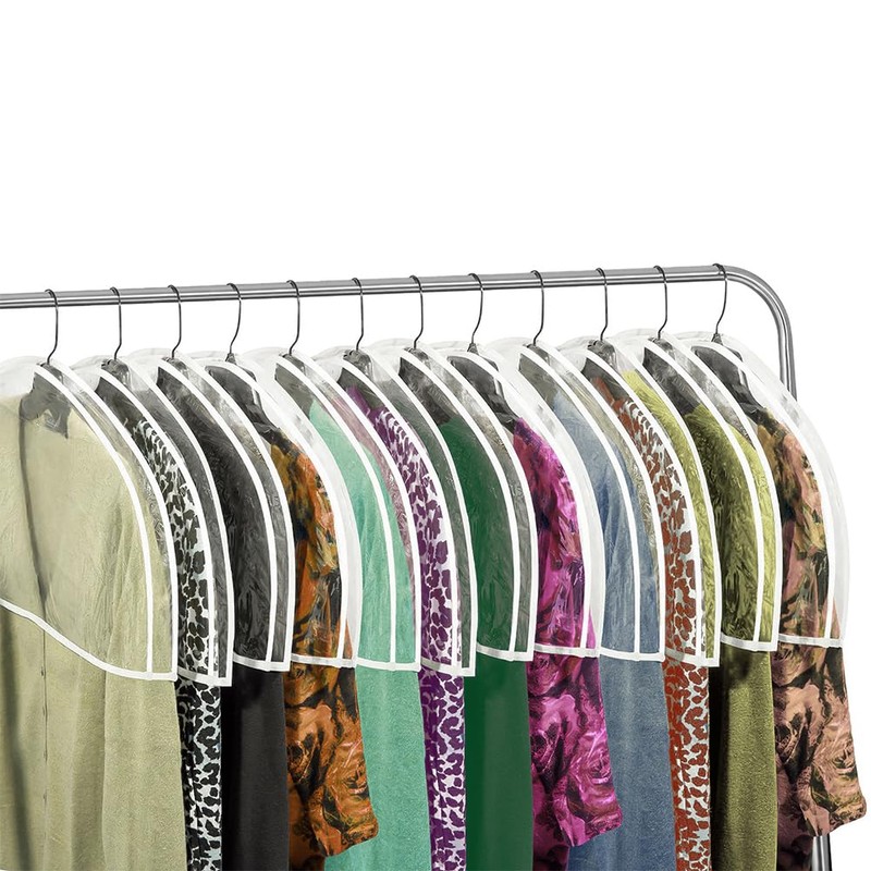 5 PACK Clear Clothing Hanger Shoulder Covers, Shoulder Cover for