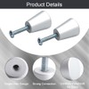 KARELLS Chic Drawer Knobs, Door Knobs, Cupboard, 6 Pieces Matte