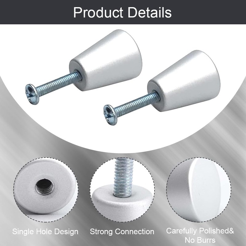 KARELLS Chic Drawer Knobs, Door Knobs, Cupboard, 6 Pieces Matte