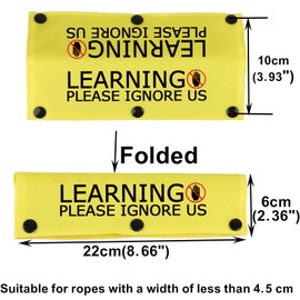 Funny Dog Leash Sleeve Learning Please Ignore Us Dog Leash Wrap Sleeve Alert Tag Pet Birthday Gift (Learning Ignore-YE Sleeve)