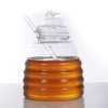 ORNAMI Handmade Glass Honey Pot with Dipper and Lid, 450