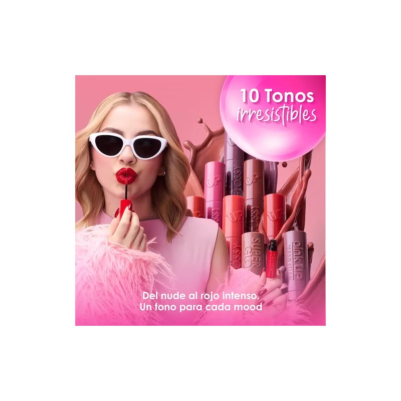 Pink Up, Super Glossy, Labial De Larga Duración