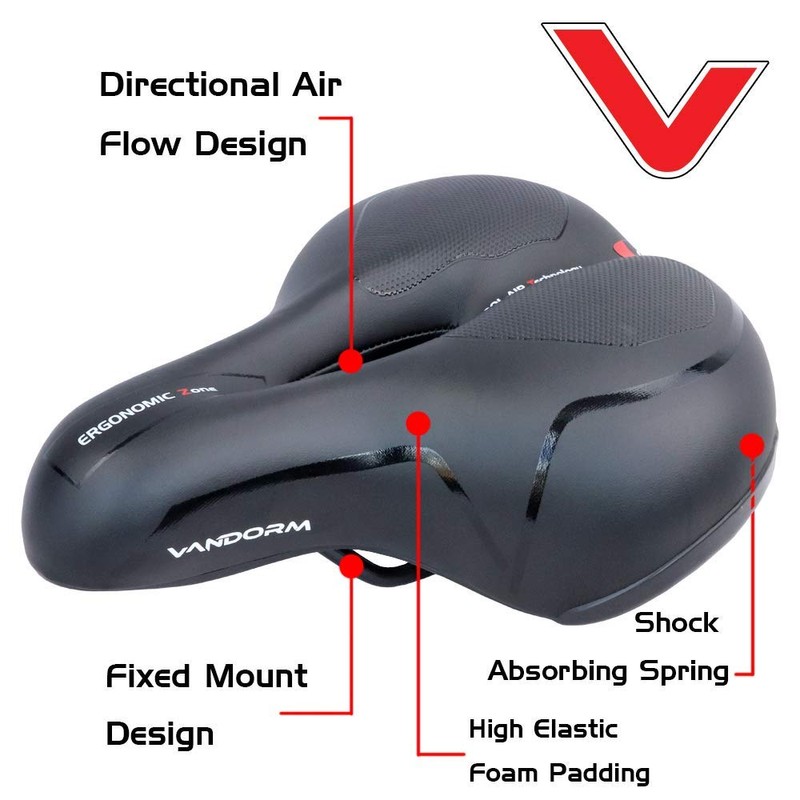 Vandorm COMFORT High Elastic Foam Comfortable MTB Hybrid Trekking Saddle