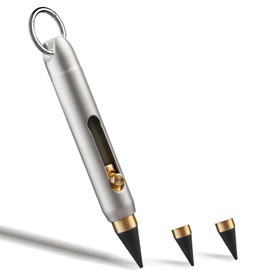 Infinity Pencil - Everlasting Metal Inkless Pen, Titanium Forever Erasable Pen for Sketch Drawing Writing | Mini Mechanical Pencil Keychain Gift for School Office