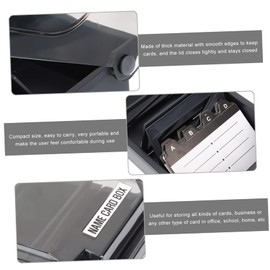 ULTECHNOVO Card Holder Solid Index Card Box Desktop Pictures Box for Calling Cards