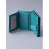Lakeland Leather Ladies Small Leather Tab Purse in Teal Green