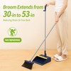 IVYROLL Broom and Dustpan Set, Long Handled Adjustable Dustpan and