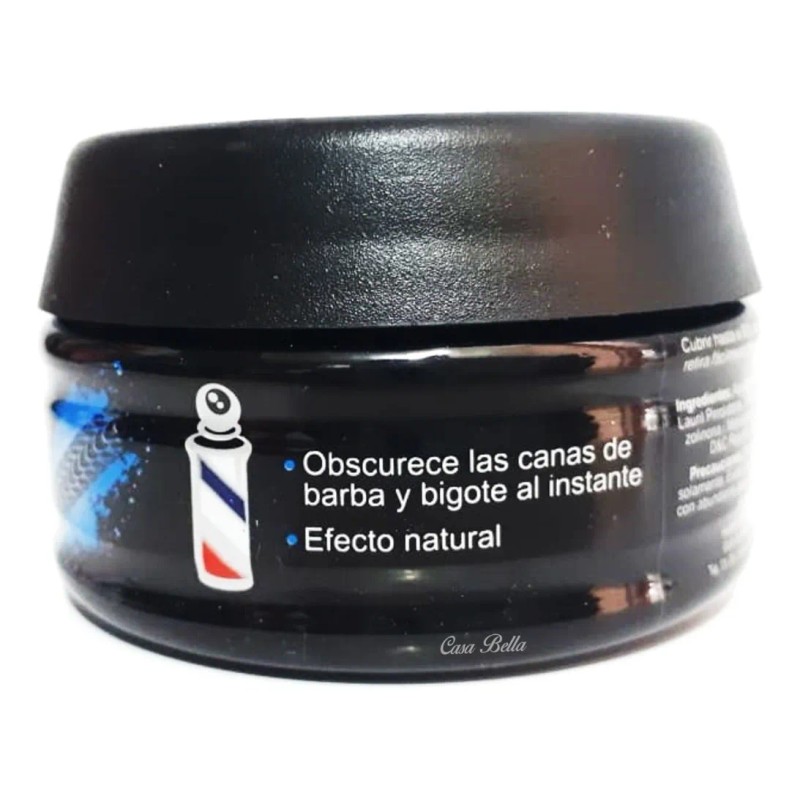 Balsamo Negro Cubre Canas Bigote Barba 4x4 100gr Suave