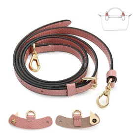 Crossbody Strap Compatible for Purse Longchamp LP Xtra XS Pouch, Conversion Kit (Pink with Gold HW)