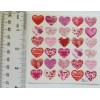 Violette Stickers - RED HEARTS - 4x4 Square Sheet of