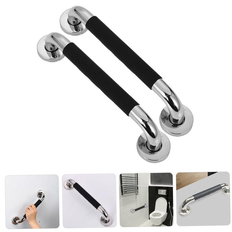 GLEAVI 2pcs Grab Bar Non- Shower Handle for Bathroom Safety