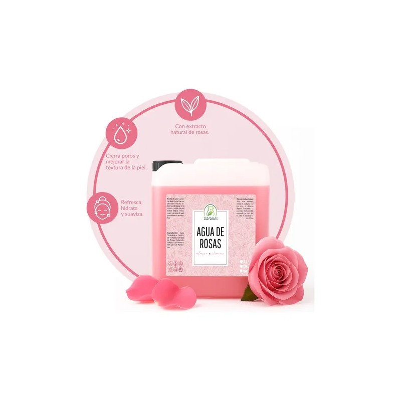 Agua De Rosas Hidratante Tónico 10 Litros