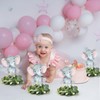 6 Sets Elephant Baby Shower Table Centerpieces with Eucalyptus Wreath