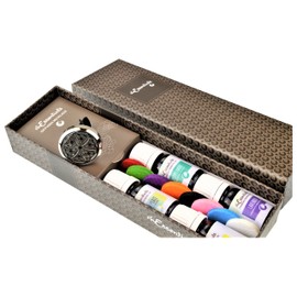 mEssentials Flower Of Life Aromatherapy Car Air Freshener Essential Oil Car Vent Diffuser With Vent Clip and 8 Color Refill Pads