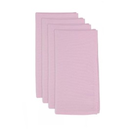 Fennco Styles Classic Solid Color Everyday Design Cloth Napkin-Set of 4-12 Colors (Pink)