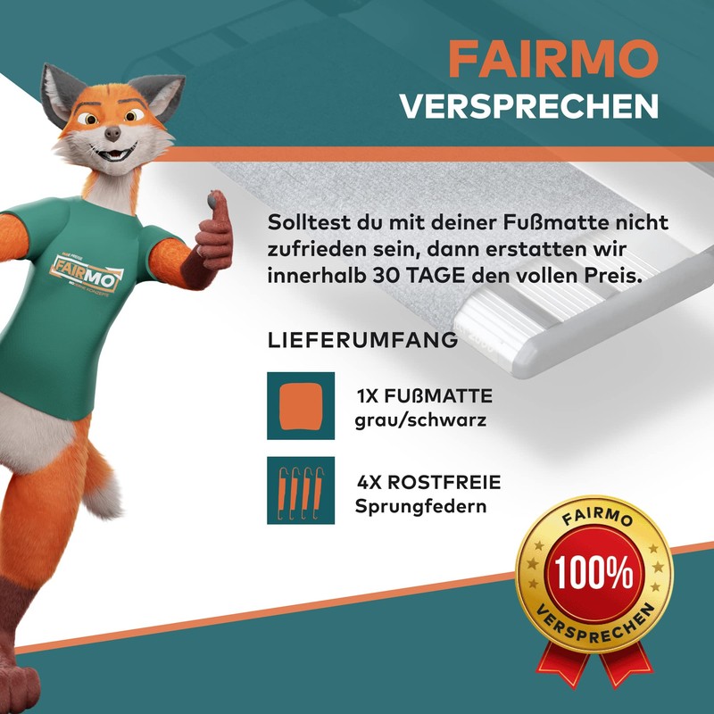 Premium Caravan Step Doormat, Exclusive Carpet for Camper, in Grey/Black,