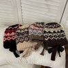 Kids Winter Retro Knit Balaclava Hat LF3186 One Size / Cap Circumference 52-54cm [Recommended for ages 3-9] Wool Pattern Knit Full Cap - Black 3ea