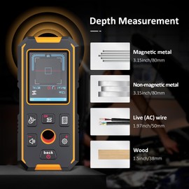 Stud Finder Wall Scanner with Modes for Metal, Wood and AC Wire, HD LCD Display Lithium Battery, Studs Detector Upgraded Smart Sensor Accurate Detection Audio Alarm