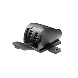 Lampa 38827 USB-Fix Trek 2 Dual USB Charger Waterproof Mount with Screws or Double Sided Tape - Ultra Fast Charge - 5400mA - 12/24V