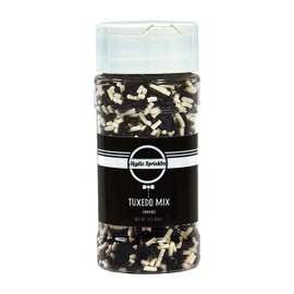 Mystic Sprinkles Tuxedo Mix Jimmies Sprinkles 3oz Jar