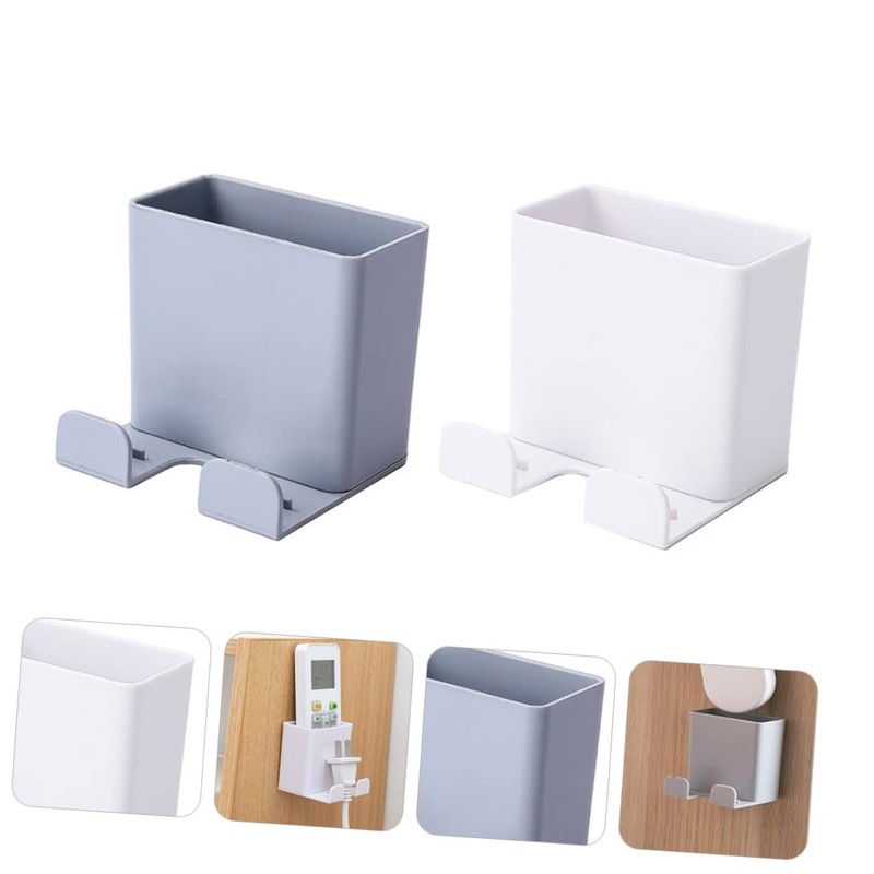 KOMBIUDA 2pcs Non Punching Multi Use Wall Storage Boxes for