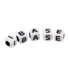 Alphabet Beads Acrylic Letter, 6 x 6mm Cube Square 1280