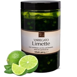 Lime Variegato for marbling for homemade delicious milk ice cream, mega taste, also super delicious in desserts, drinks and cakes and much more. Contents: 500 g