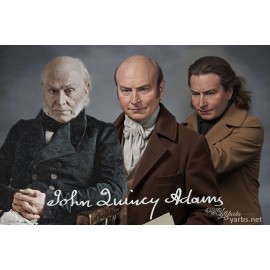 digitalyarbs John Quincy Adams Through His Ages Postcard - Daguerreotype & Life Mask 4x6