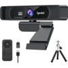 Spedal Webcam 4K UHD 8MP 4X Zoom 120° Wide Angle