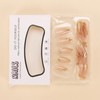 ROFIBUT Gold French Tip Press on Nails Medium Almond Fake