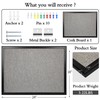 SHANTRA 24 x 18 Inch Bulletin Board with Grey Fabric,