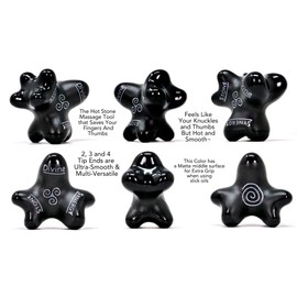 Divine (Turquoise Blue)(Single) Synergy Stone - Pro Hot Stone Massage Tool - Focused Relief for Neck, Arms, Hands, Back, Legs and Feet - Relaxing and Therapeutic - Free YouTube Training Videos