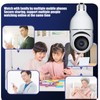 Wireless Light Bulb Camera 360 Degree Auto Tracking Recording 2