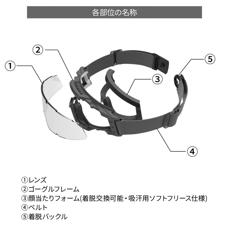 [SWANS][Tactical Goggles][SG-2280][Black Color Clear Lens]
