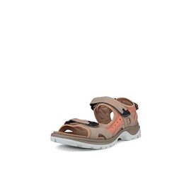 ECCO Women's Yucatan Sport Sandal, Nude/Coral Nubuck, 5-5.5