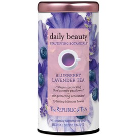 The Republic of Tea Beautifying Botanicals® Daily Beauty Blueberry Lavender Herbal Tea Bags(36 count) | The Republic of Tea