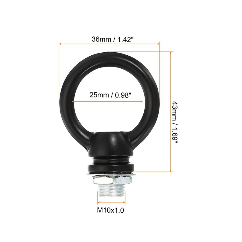 PATIKIL 15kg Max Load 25mm Inner Diameter M10 Screw Lifting