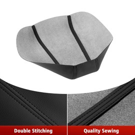 KBH Center Console Armrest Replacement Cover for Nissan Maxima 2016-2023, Car Arm Rest Lid Upholstery, Vinyl Leather, Black (Leather Part Only)