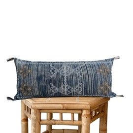 Eyda Homes Embroidered Lumbar Pillow Cover 28x12 Inch, 100% Cotton Pillow Cases, Soft & Cozy Decorative Throw Pillow Covers with Sturdy Zipper For Sofa, Couch, Bedroom, Farmhouse, Premium Cusion Cover