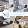 2 PCS Universal Solar Panel Gutter Mount, White Adjustable Aluminum