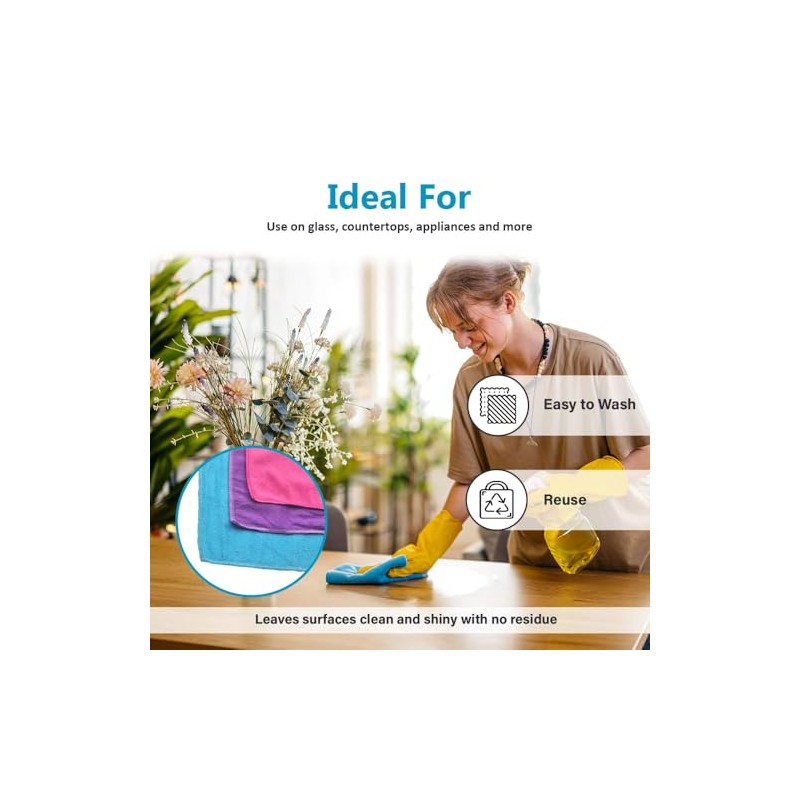 schone Microfibre Cleaning Cloths 3 Pack – Soft, Reusable, Streak-Free