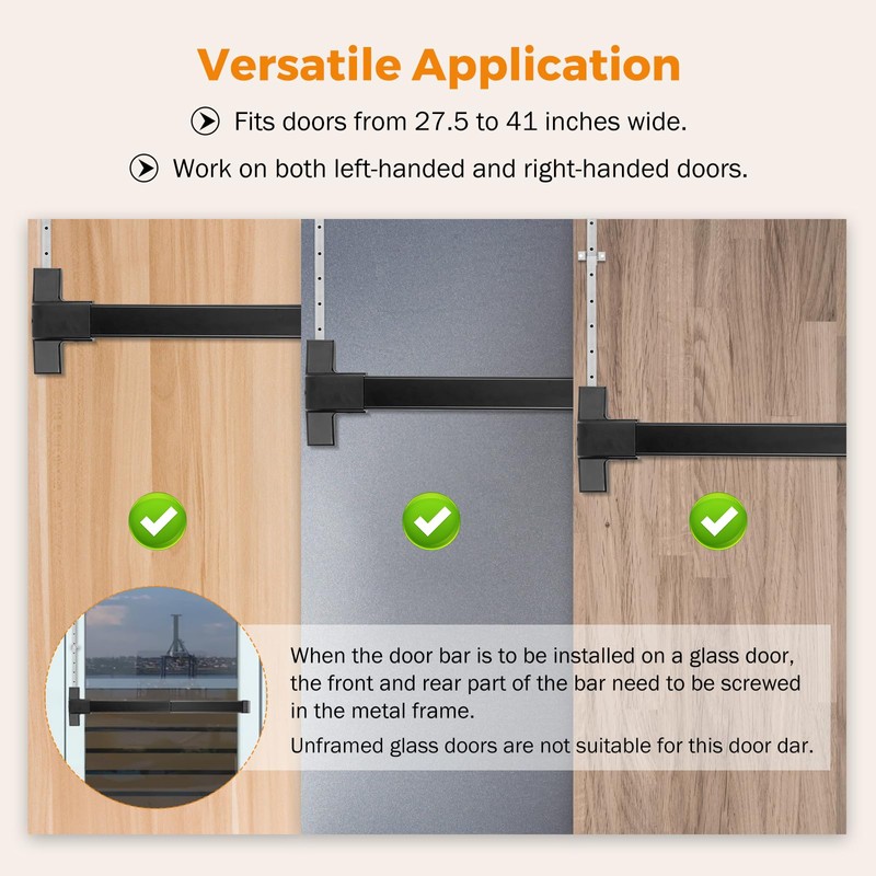 BEAMNOVA Vertical Rod 27.5 Inch Door Panic Bar Exit Device