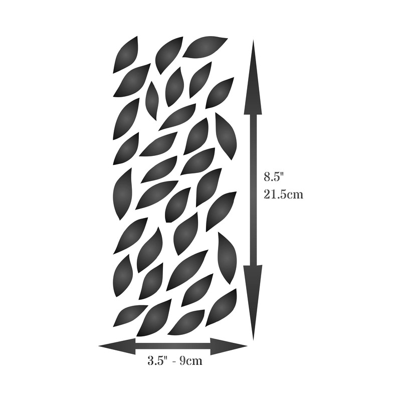 Slimline Leaves Stencil 10x23cm - Petal Card Making Slim Cutting