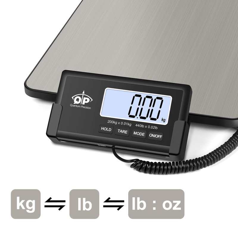 QP Shipping Scale, 440 lb/0.35 oz High Accuracy Digital Postal