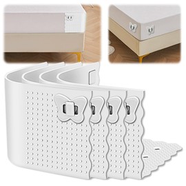 Bed Sheet Holders for Bedding, 4pcs Butterfly Fitted Sheet Clips with Lock Strips, Anti-Slip Bedsheet Grippers for Keep Fitted Sheet in Place, Keep Bedding in Place