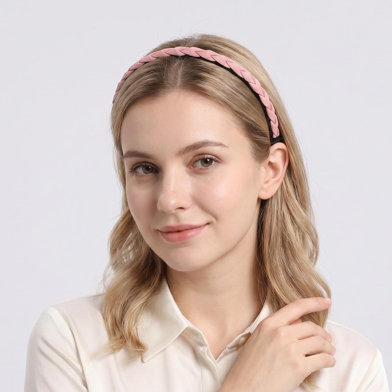 Amabro 6 Pcs Braided Headbands for Women, Non Slip Thin