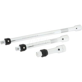 Paramount 3/8" Drive Locking Socket Extensions: 3 Piece Set, 3", 6", and 10 inch Extensions