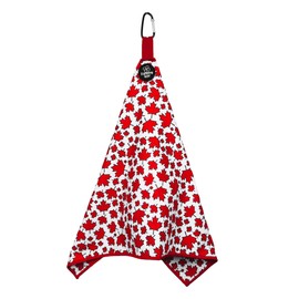 Foretra Magnetic Golf Towel (16" X 24") | Ultra Absorbent Microfiber Golf Towel | Canada Maple Leaves Waffle Pattern Golfer Club Towels with Magnet Golfing Accessories for Men Women